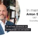 In memoriam Anton Sanders